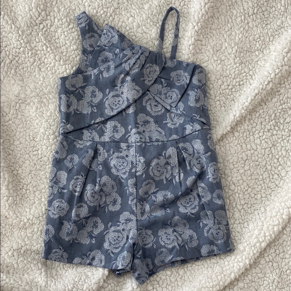 Janie and Jack 2T Floral Blue Romper